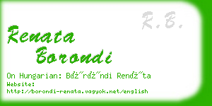 renata borondi business card